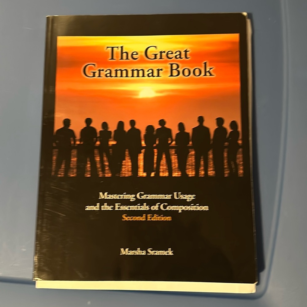 The Great Grammer Book preowned pencil written on a few pages can be erased .